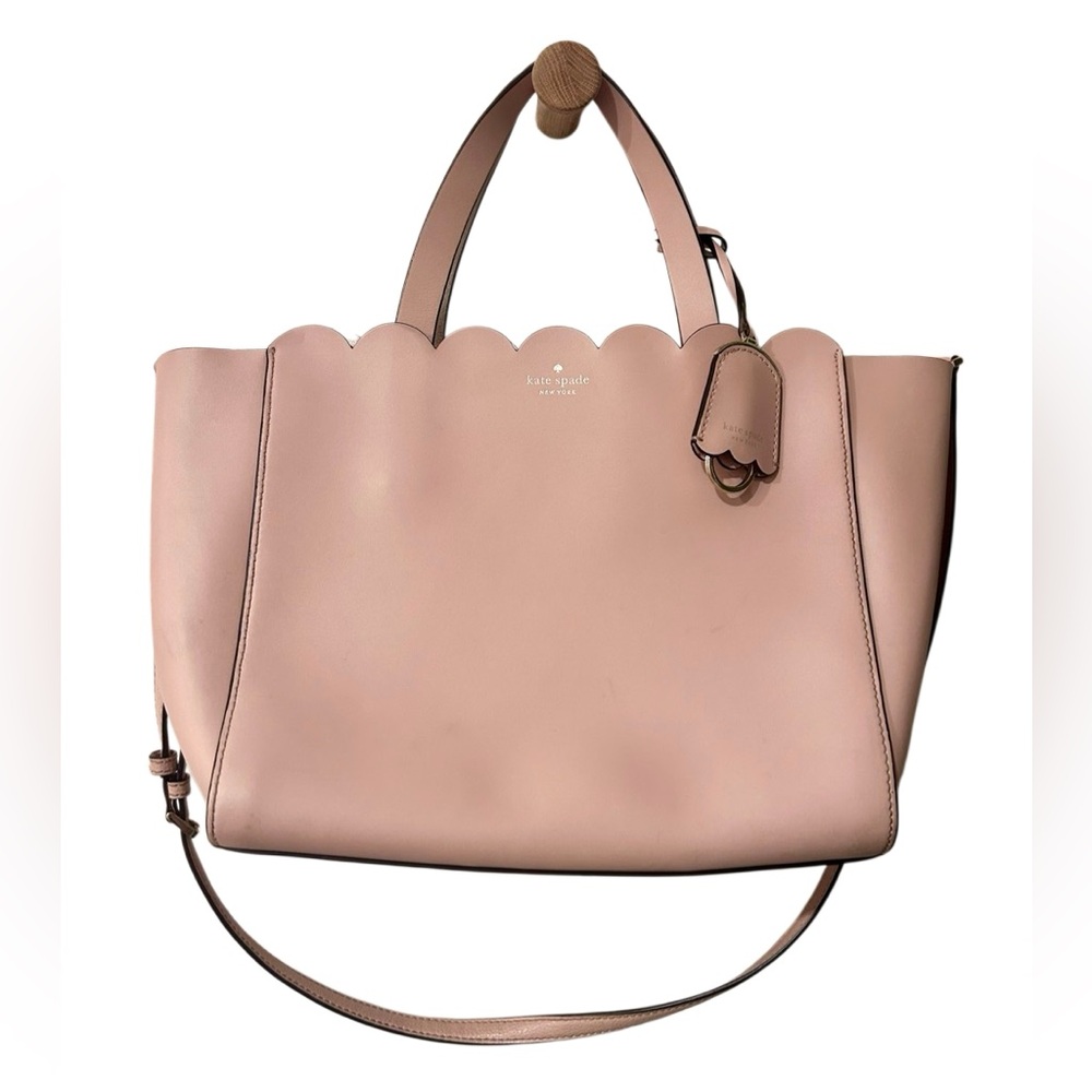 Kate Spade New York Blush Scallop Leather Tote Crossbody (AS IS)
